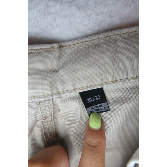 Carhartt B151 DKH Dungaree Fit Carpenter Canvas Pants Mens Size 30x32 - Picture 2 of 7